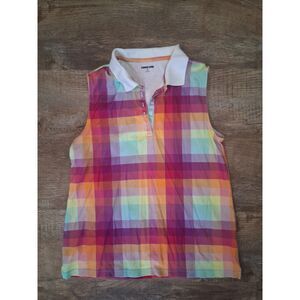 Lands End Sleeveless Polo in Plaid